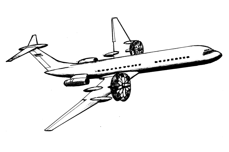Как нарисовать самолет ил 62